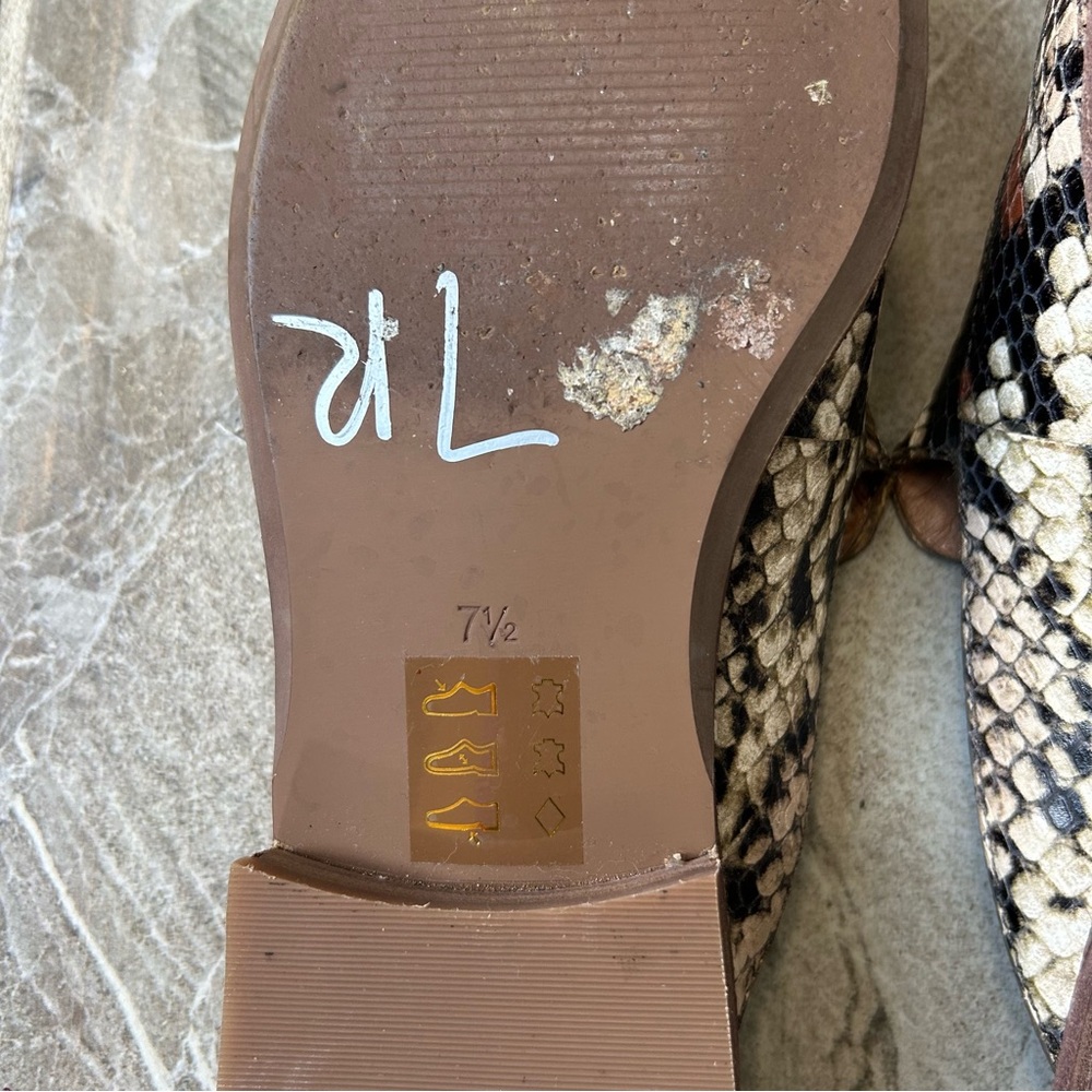 Madewell The Frances Loafer Mule in Snake Embossed Leather, Size 7.5 - Picture 12 of 15